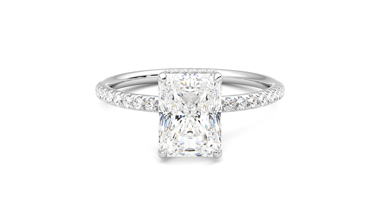 Taylor & Hart Thyme Radiant Engagement Ring 360 detail 01