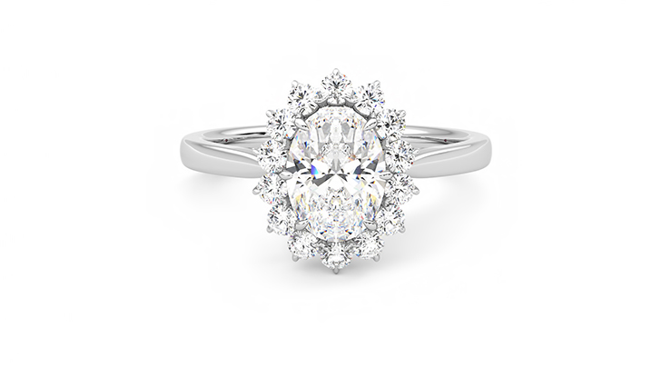 Taylor & Hart Lyra Oval Engagement Ring 360 detail 01