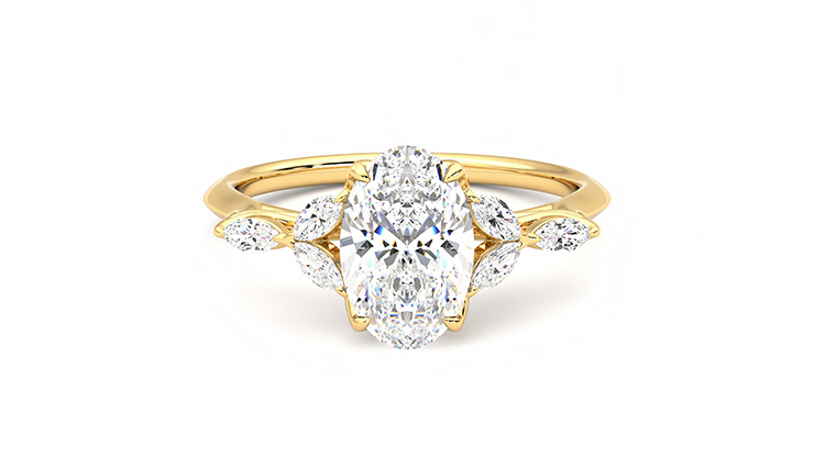 Taylor & Hart Tamora Oval Engagement Ring 360 detail 01