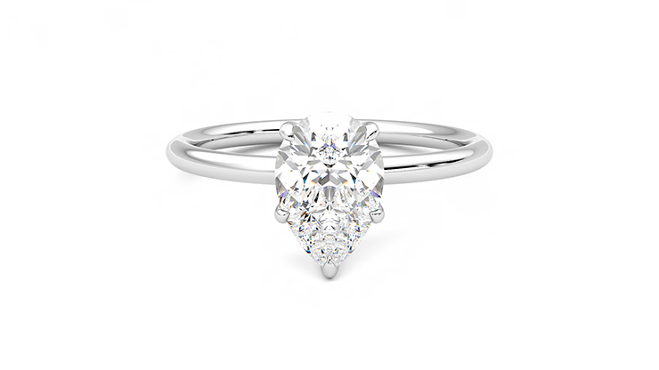 Taylor & Hart Demure Pear Engagement Ring 360 detail 01