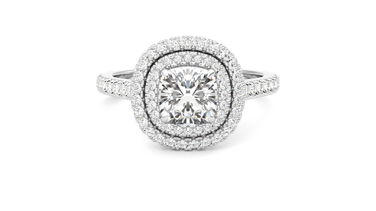 Taylor & Hart Celestial Cushion Engagement Ring 360 detail 01